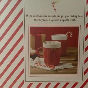 Sweater mug and candy cane spoon